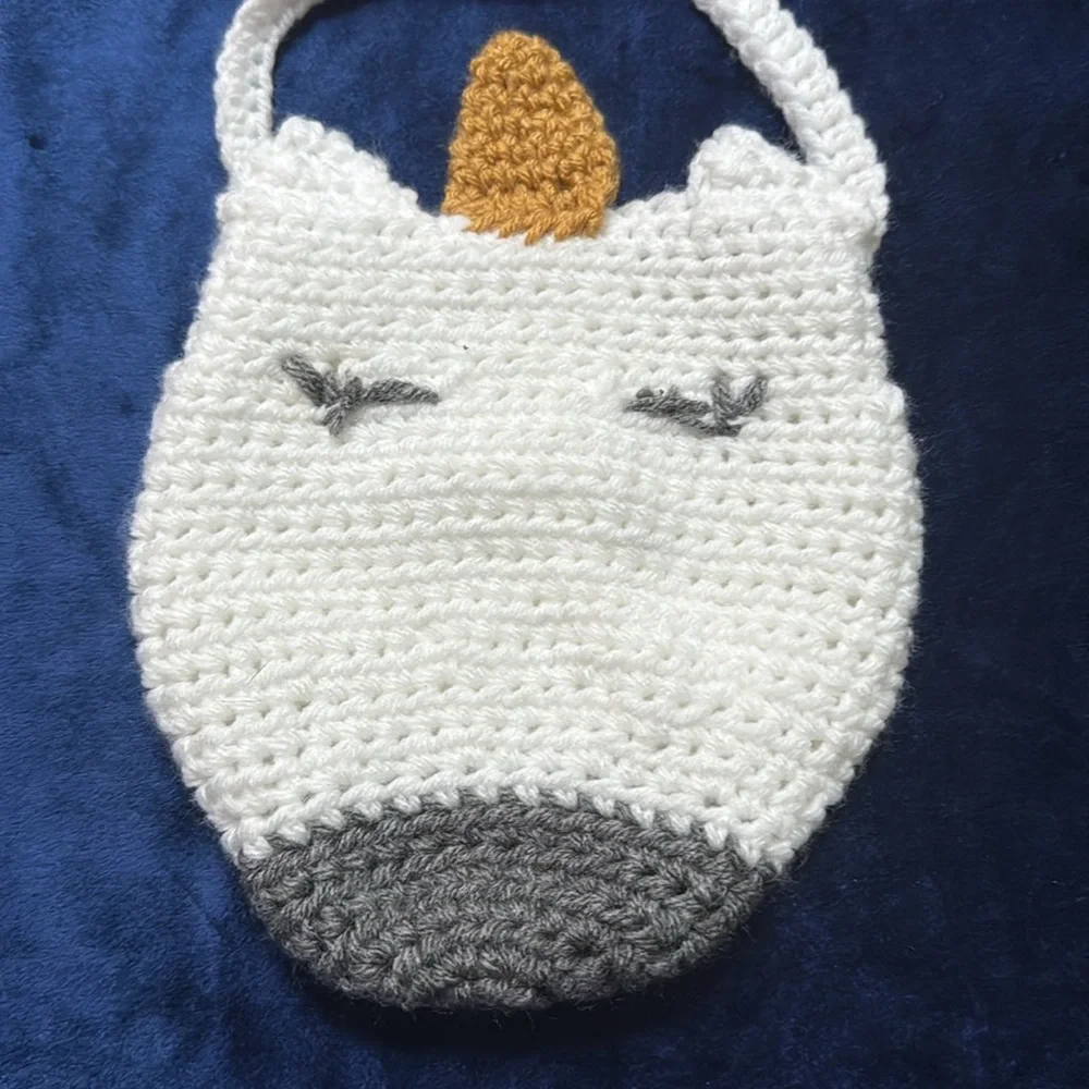 Hand Croched Unicorn Purse or Bag